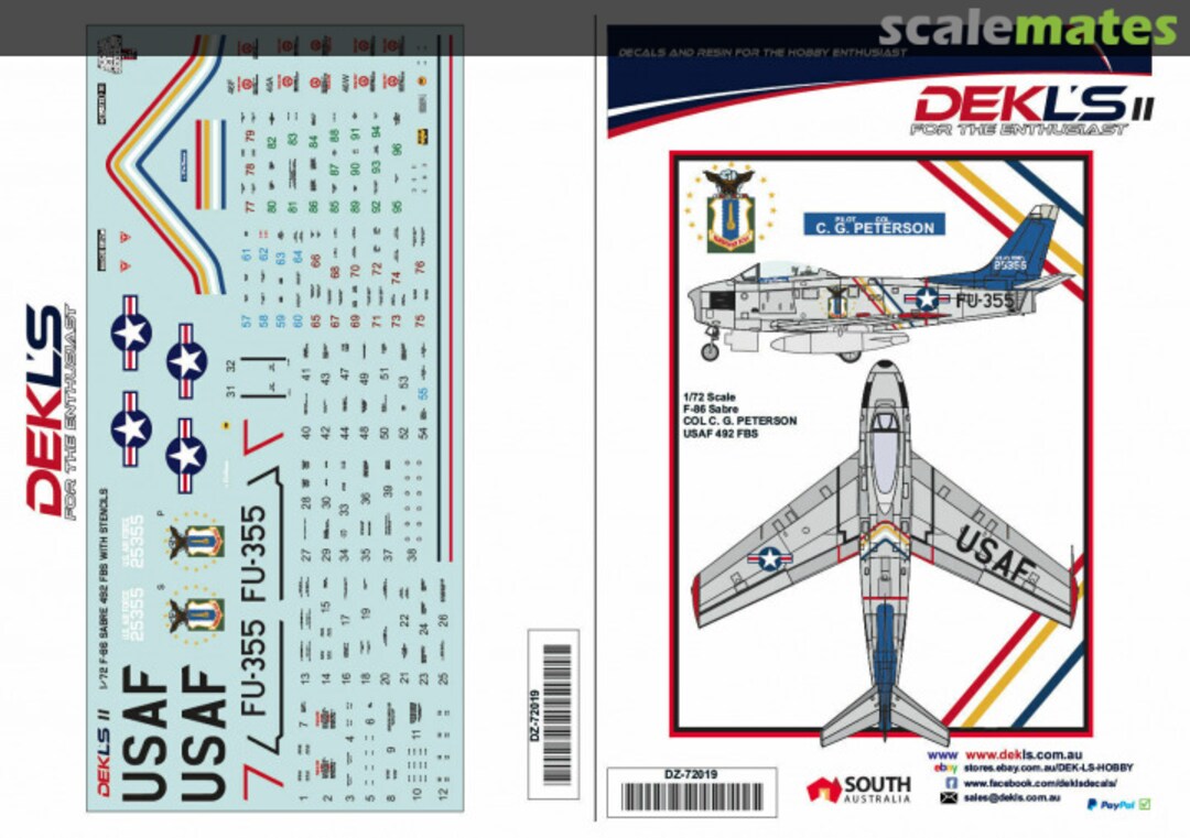 Boxart F-86 Sabre DZ72019 DEKL's