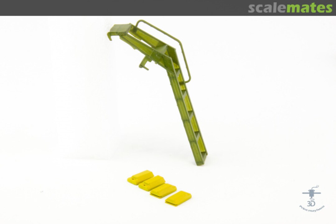 Boxart Boarding Ladder (Version 1) and Wheel chocks for F-16 A/C/E/V 3DPM48012 3D Print Mayhem