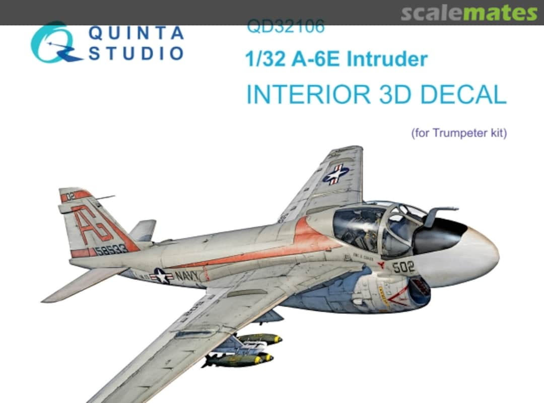 Boxart A-6E Intruder interior 3D decals QD32106 Quinta Studio