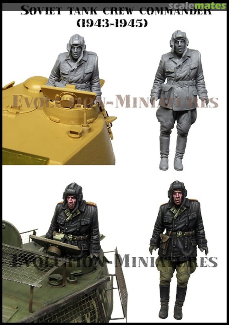 Boxart Soviet Tank Crew Commander EM-35245 Evolution Miniatures