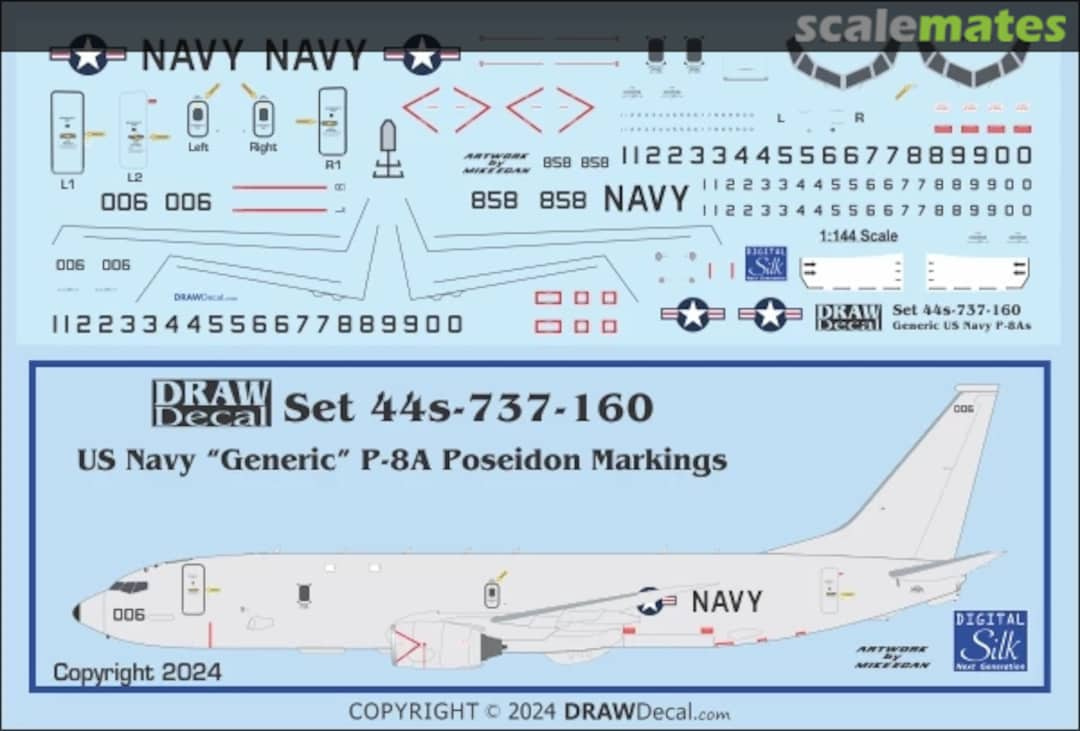 Boxart US Navy Generic P-8s 72s-737-160 Draw Decal