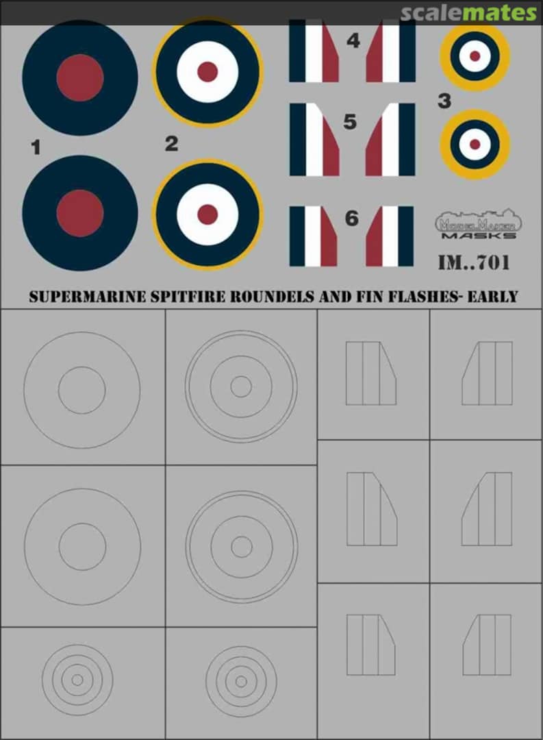 Boxart Supermarine Spitfire Roundels And Fin Flashes - Early IM48701 ModelMaker