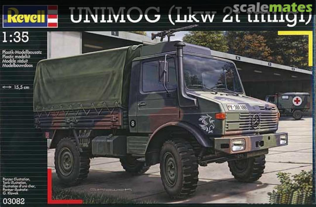 Boxart UNIMOG (Lkw 2t tmilgl) 03082 Revell