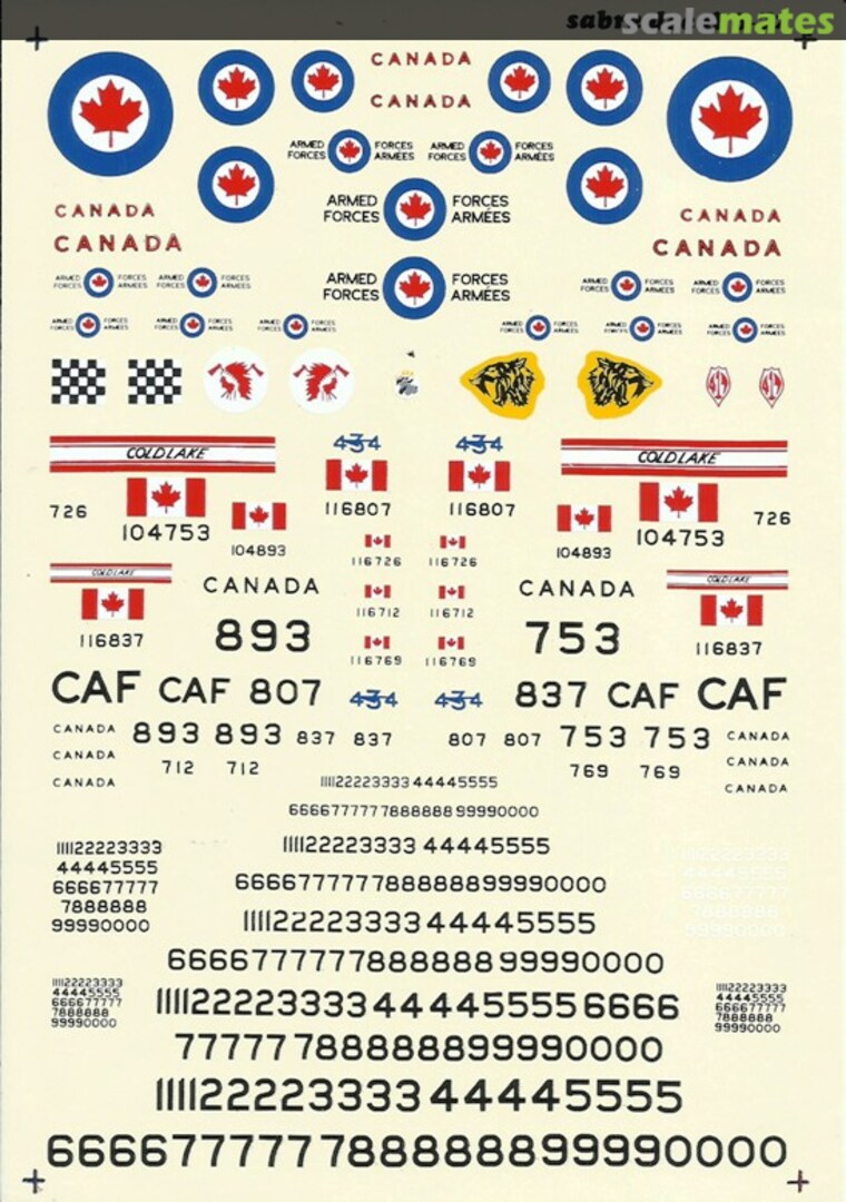 Boxart Canadair CF-104 Starfighter & CF-5 Freedom Fighter 6-72 Sabre Model Supplies