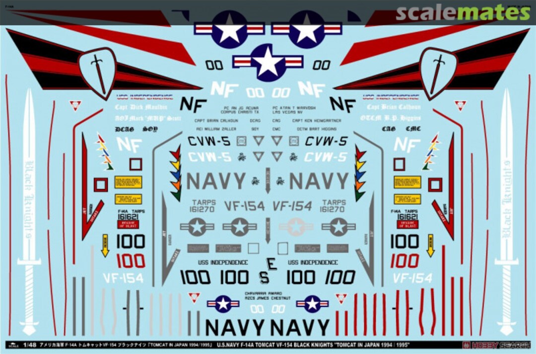 Boxart F-14A Tomcat VF-154 Black Knights "Tomcat in Japan 1994/1995" A-48066 MYK Design