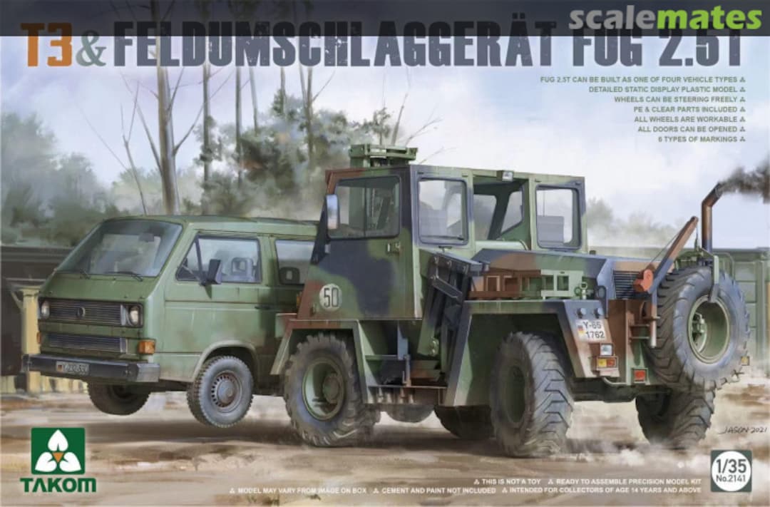 Boxart T3 & Feldumschlaggerät Fug 2.5t 2141 Takom