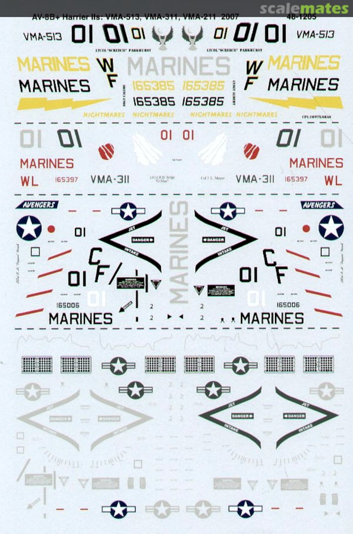 Boxart AV-8B+ Harrier IIs 48-1205 Microscale