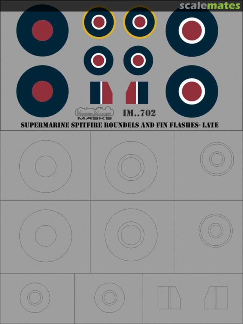 Boxart Supermarine Spitfire Roundels And Fin Flashes - Late IM48702 ModelMaker