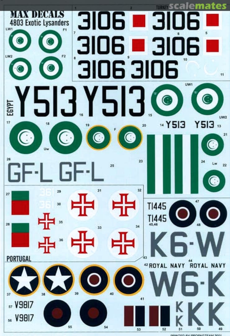 Boxart Exotic Lysanders 4803 Max Decals