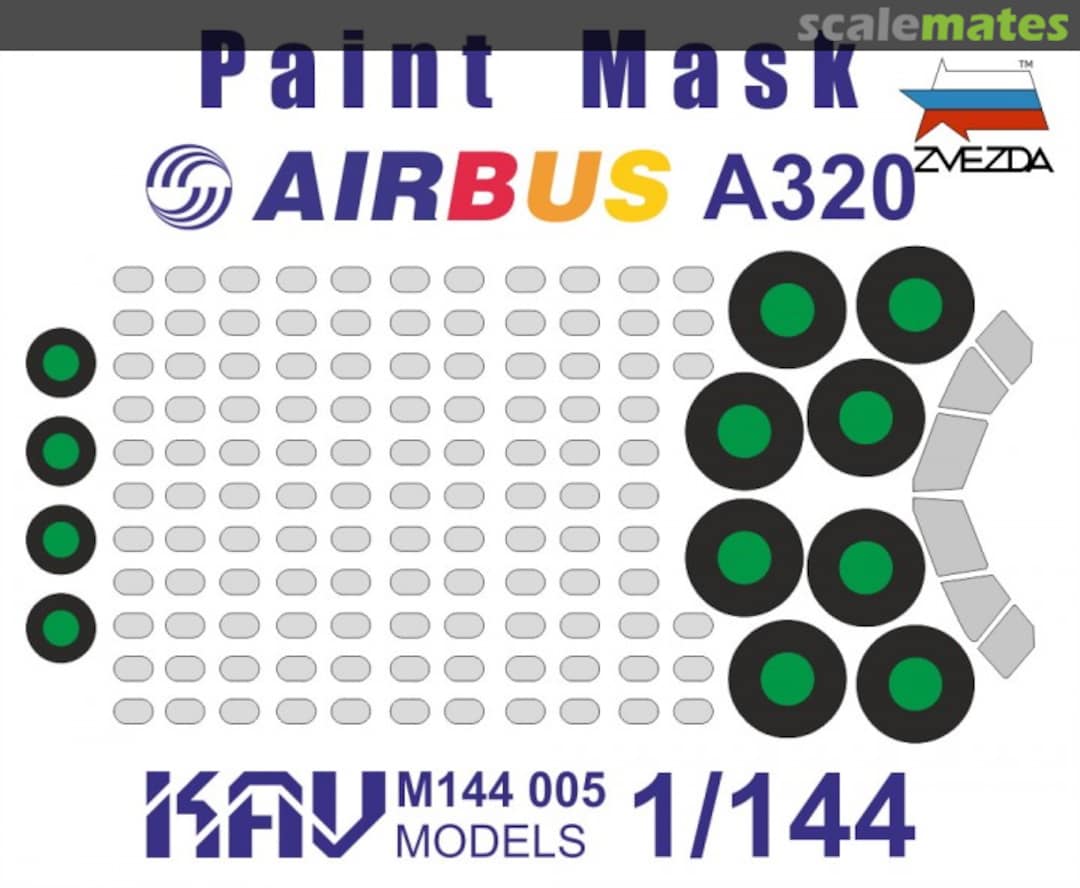 Boxart Paint Mask for Airbus A320 KAV M144 005 KAV models