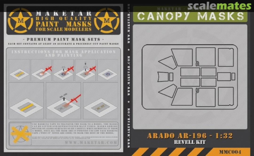 Boxart Arado Ar-196 Canopy Masks MMC004K Maketar
