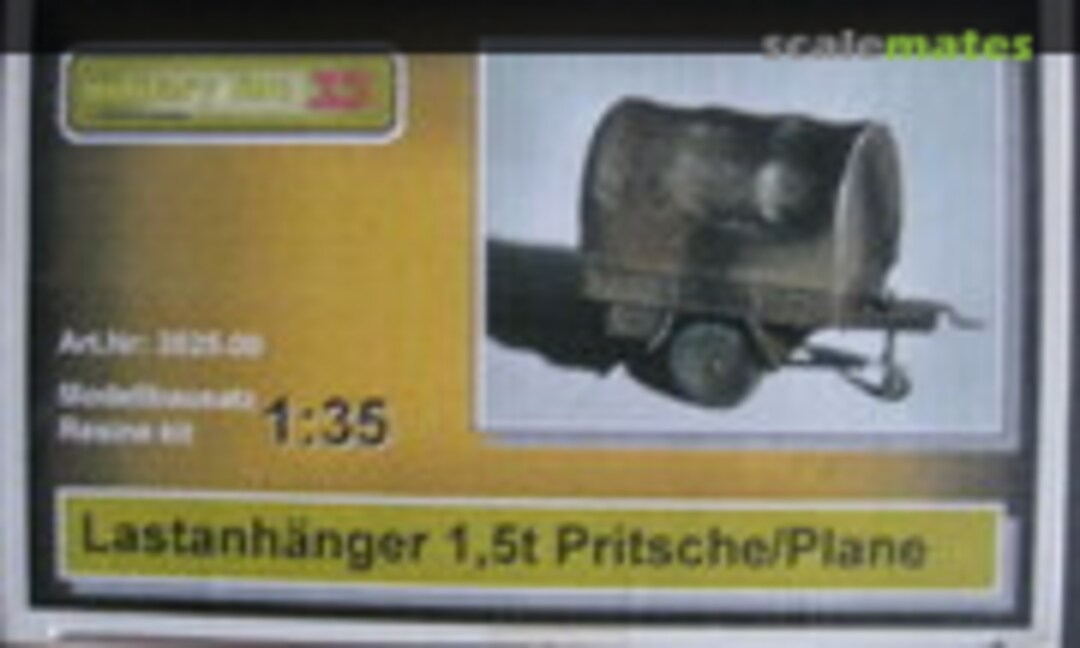 1:35 Lastanhänger 1,5to Pritsche/Plane (Gollwitzer Modellbau 3525.00)