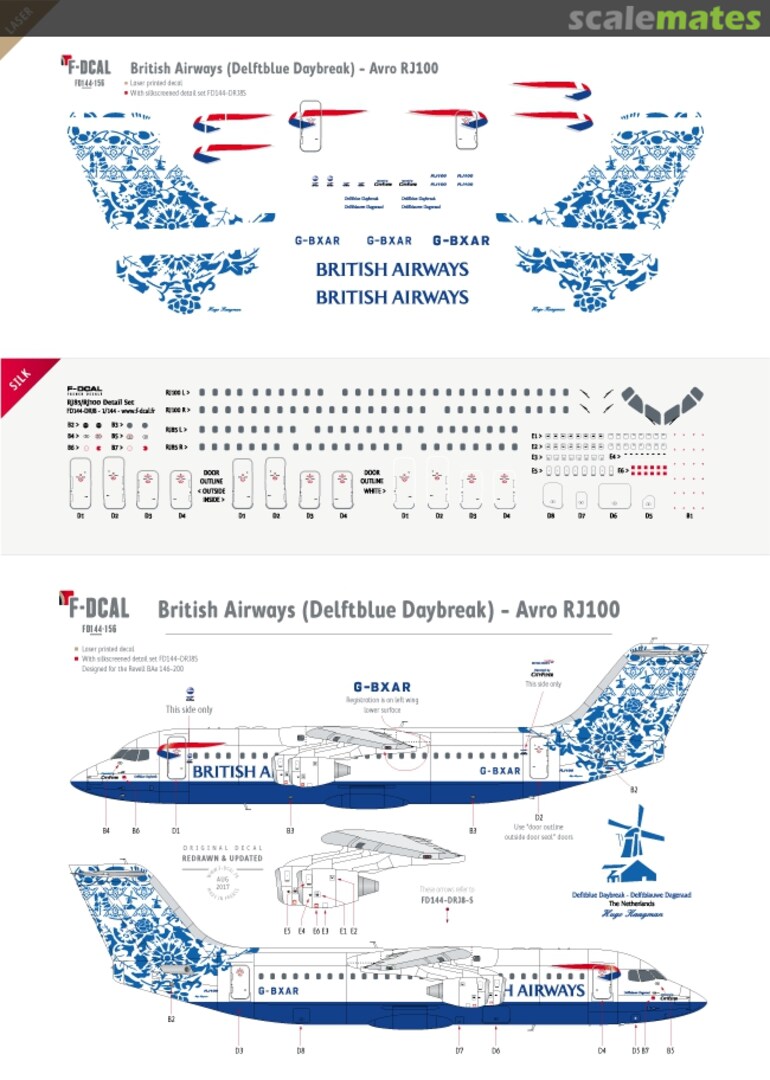 Boxart British Aerospace Avro RJ100 FD144-156 F-DCAL