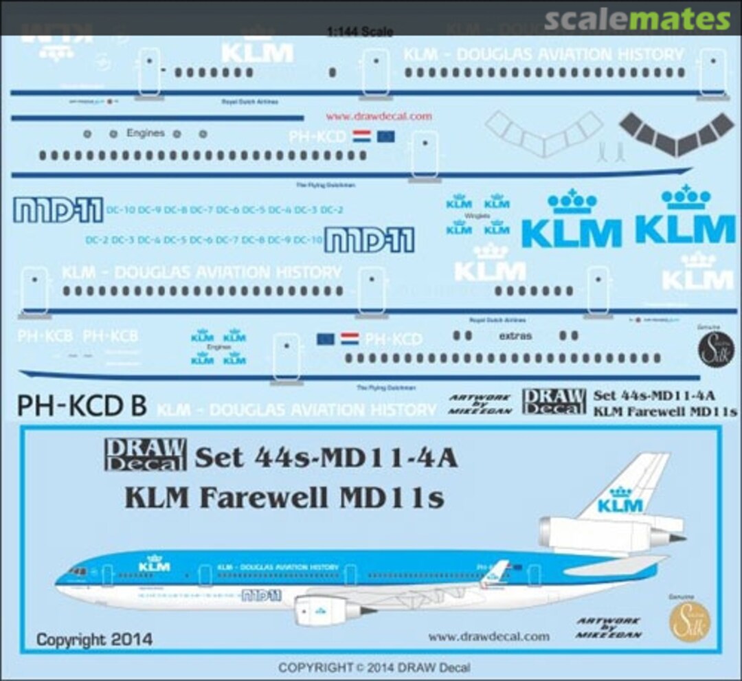 Boxart KLM Farewell MD-11s 44s-MD11-4A Draw Decal