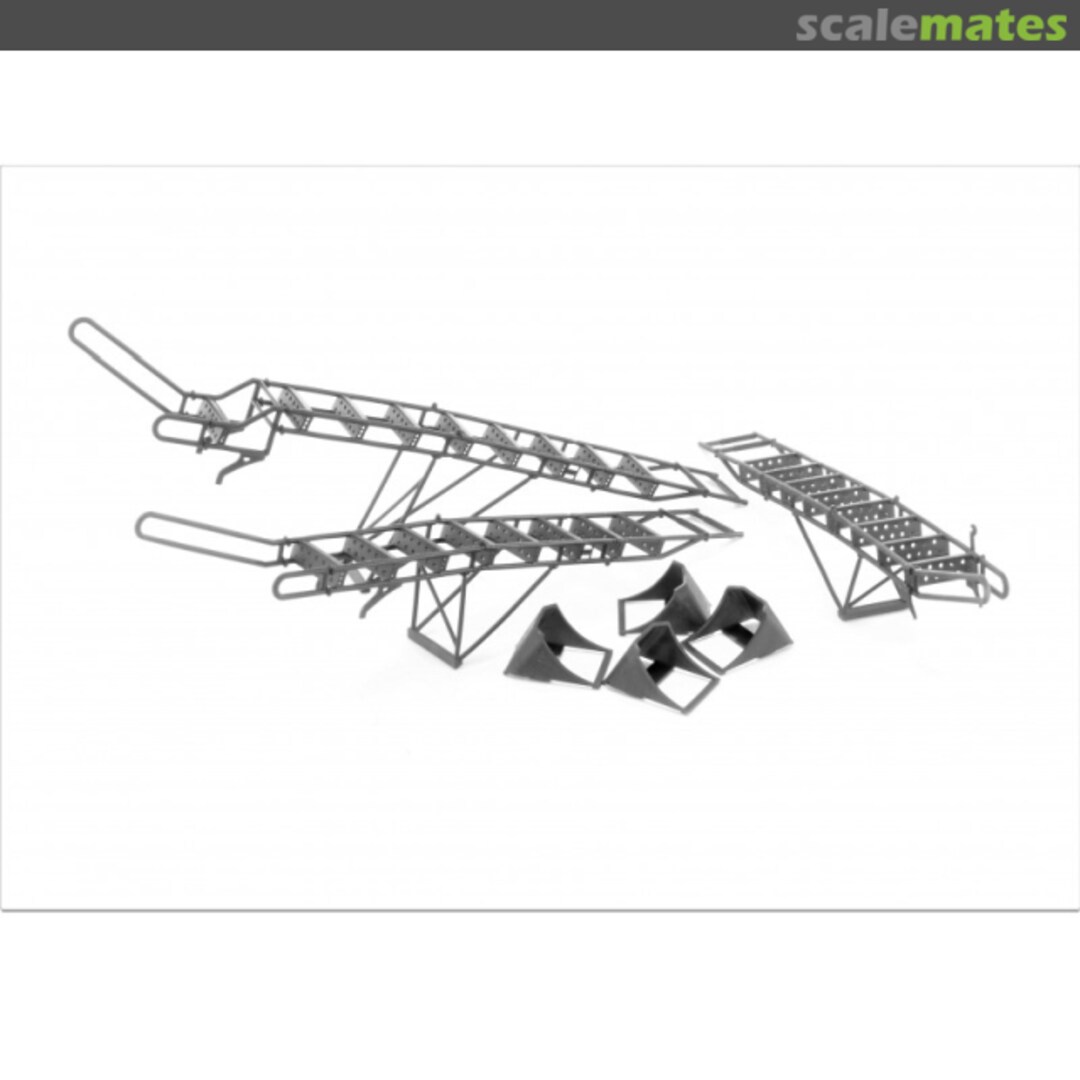 Boxart Su-27UB ladder (late) + chocks + service ladder LP48040 LP Models