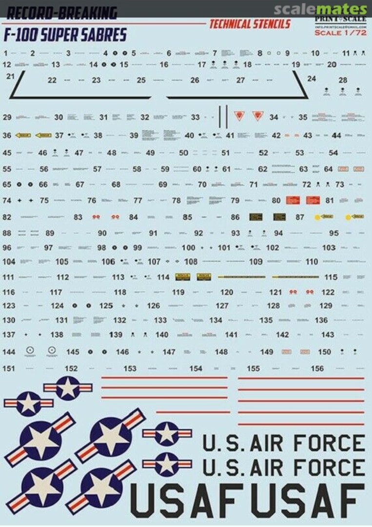 Boxart F-100 Super Sabre 72-428 Print Scale