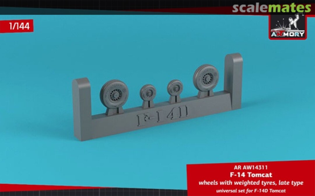 Boxart F-14 Tomcat late type wheels w/ weighted tires AR AW14311 Armory