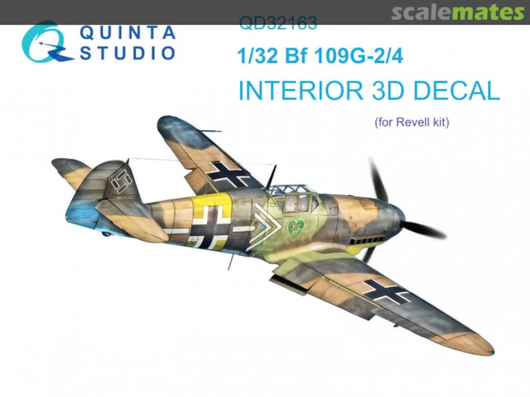 Boxart Bf 109G-2/4 interior 3D decals QD32163 Quinta Studio