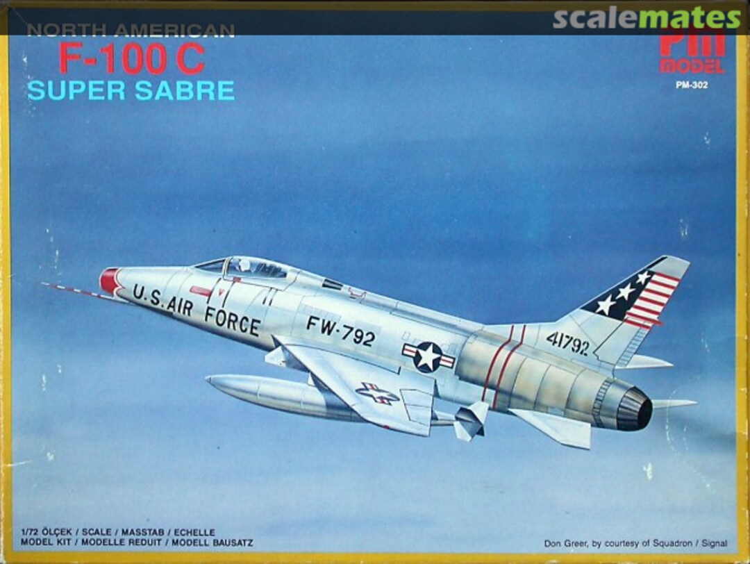 Boxart North American F-100C Super Sabre PM-302 PM Model