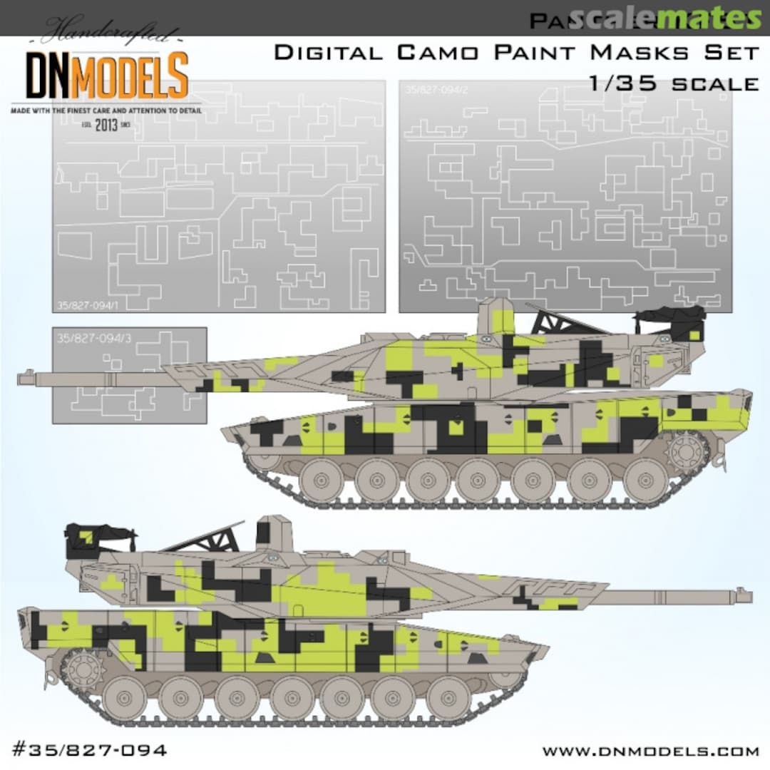 Boxart Panther KF51 Digital Camouflage Paint Mask Set 35/827-094 DN Models