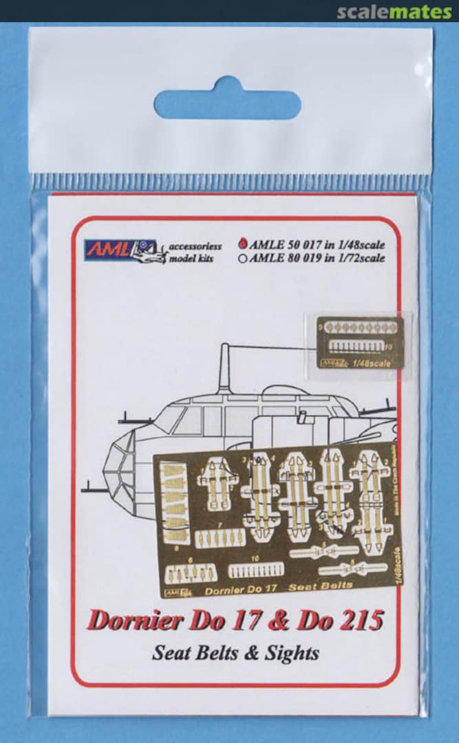 Boxart Dornier Do 17 & Do 215 Seat Belts & Sights AMLE 80 017 AML