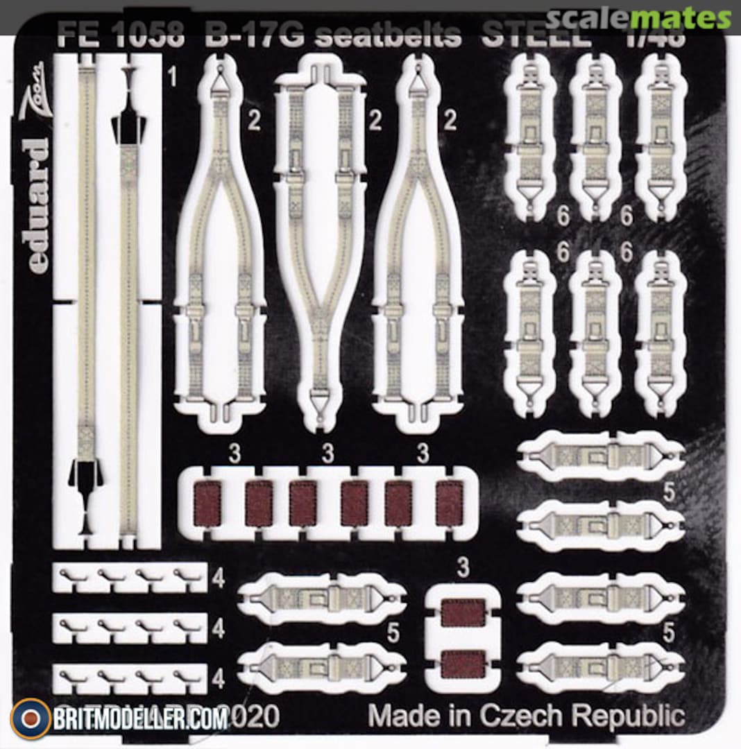 Boxart B-17G seatbelts STEEL FE1058 Eduard