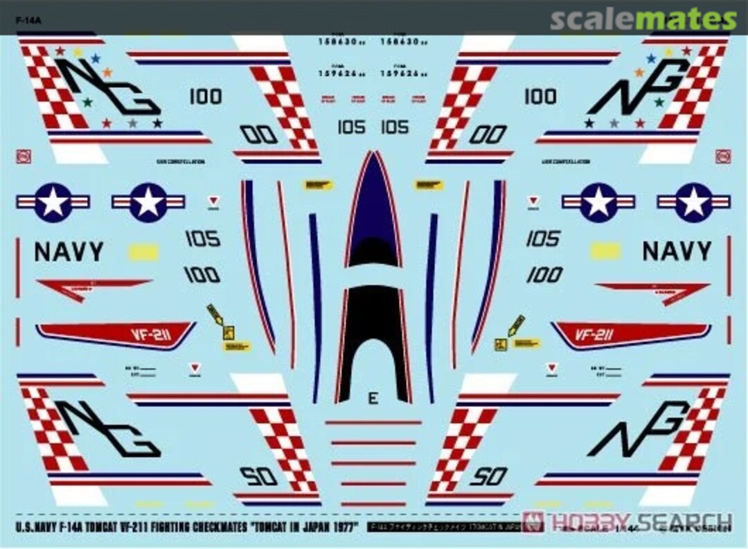 Boxart F-14A Tomcat VF-211 Fighting Checkmates "Tomcat in Japan 1977" A-533 MYK Design