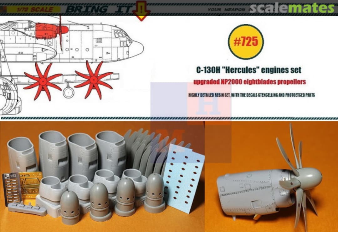 Boxart C-130H engines & NP2000 propellers resin set 725 MLH/Bring It!