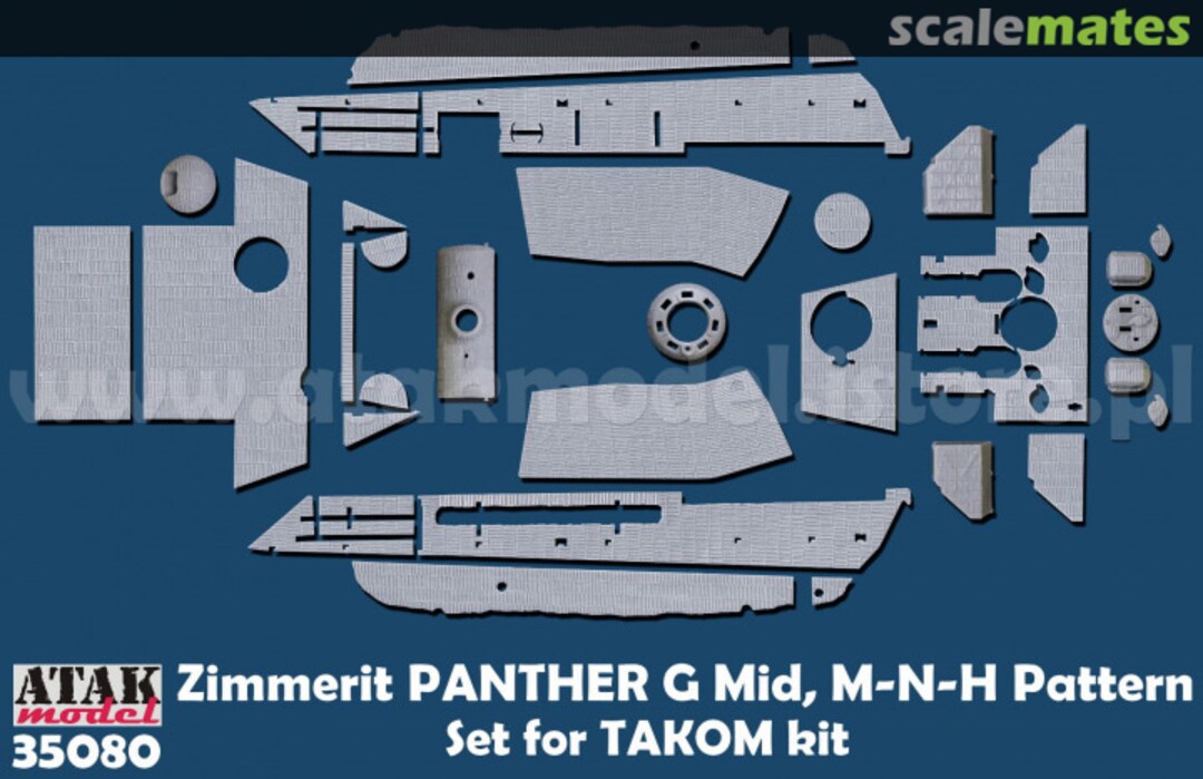 Boxart Zimmerit Panther G Mid, M-N-H Pattern (TAKOM) 35080 Atak Model