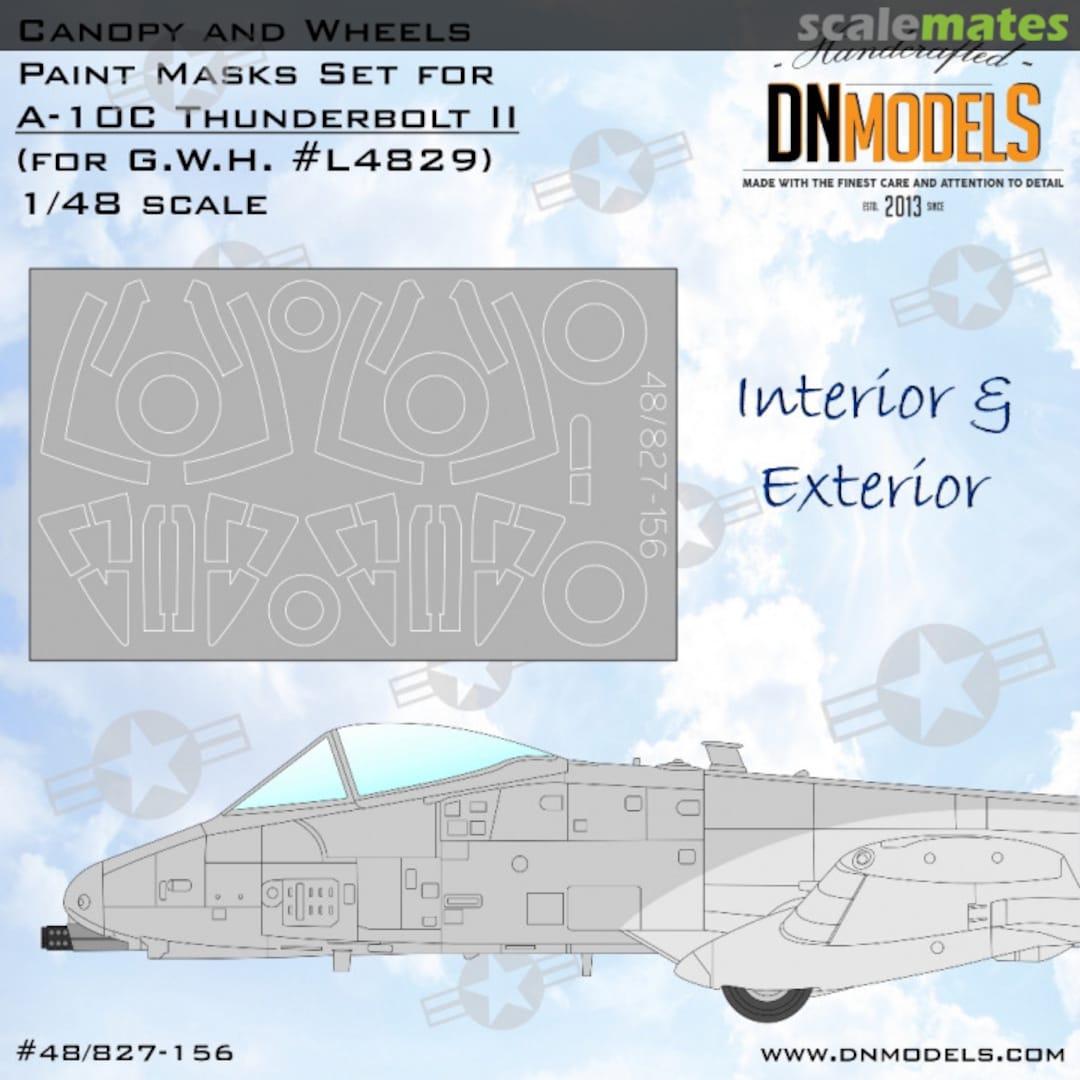 Boxart A-10C Thunderbolt II Canopy & Wheels Paint Mask Set Interior + Exterior 48/827-156 DN Models