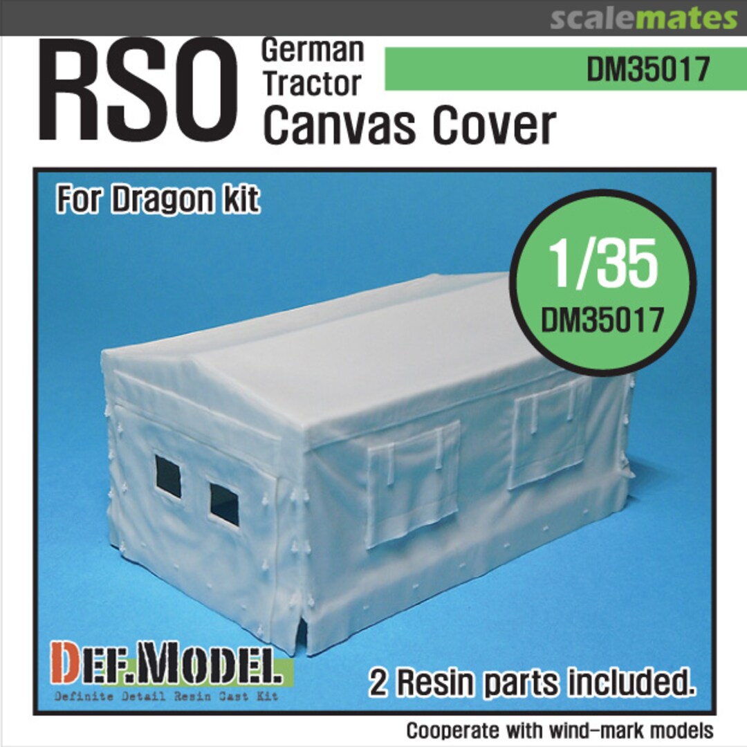 Boxart RSO German Tractor Canvas Cover DM35017 Def.Model