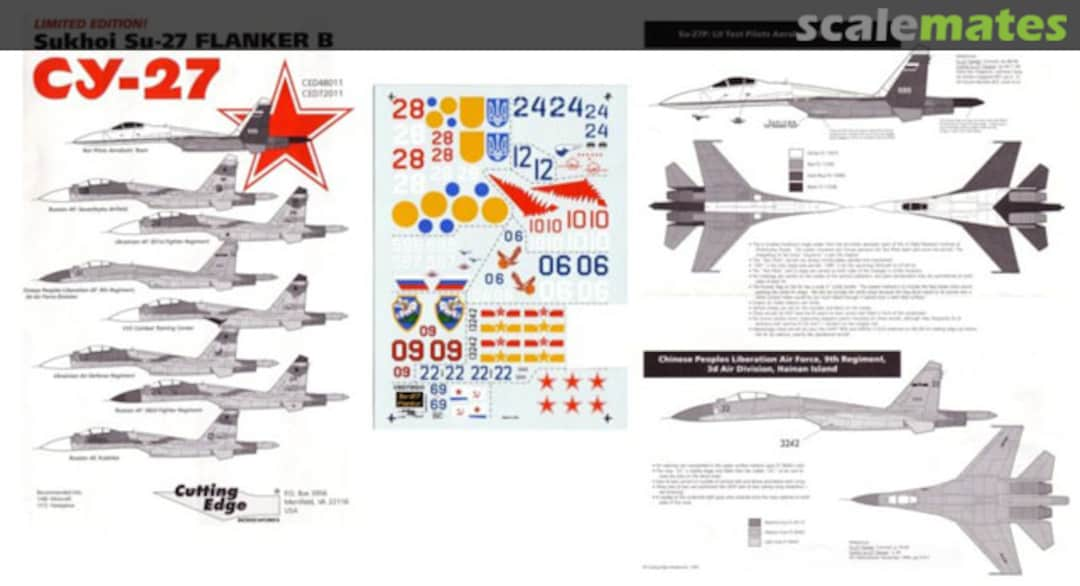 Boxart Su-27 Flanker B CED72011 Cutting Edge Modelworks