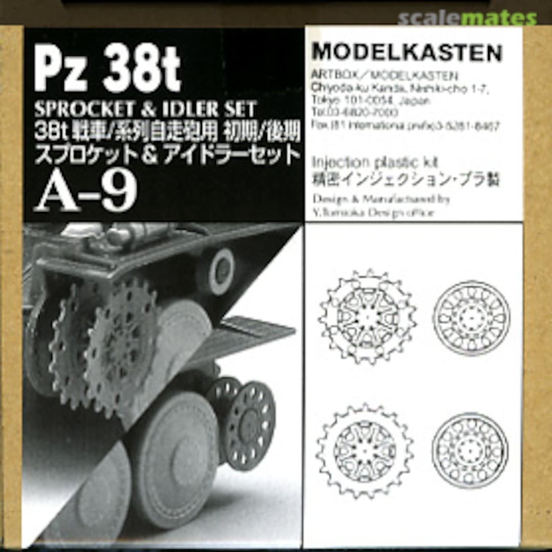 Boxart 38t Tank Sprocket & Idler Wheel A-9 Modelkasten