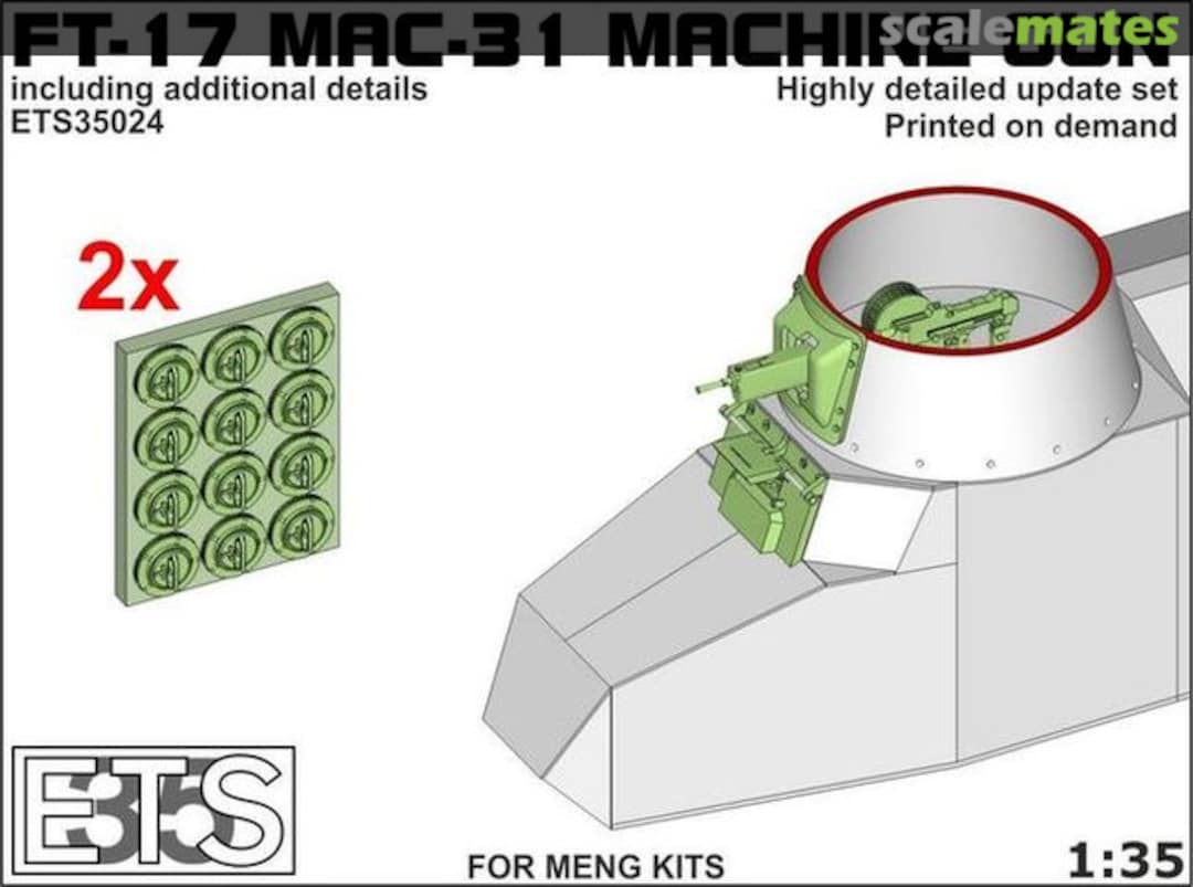 Boxart FT-17 MAC-31 Machine Gun conversion ETS35024 ETS35