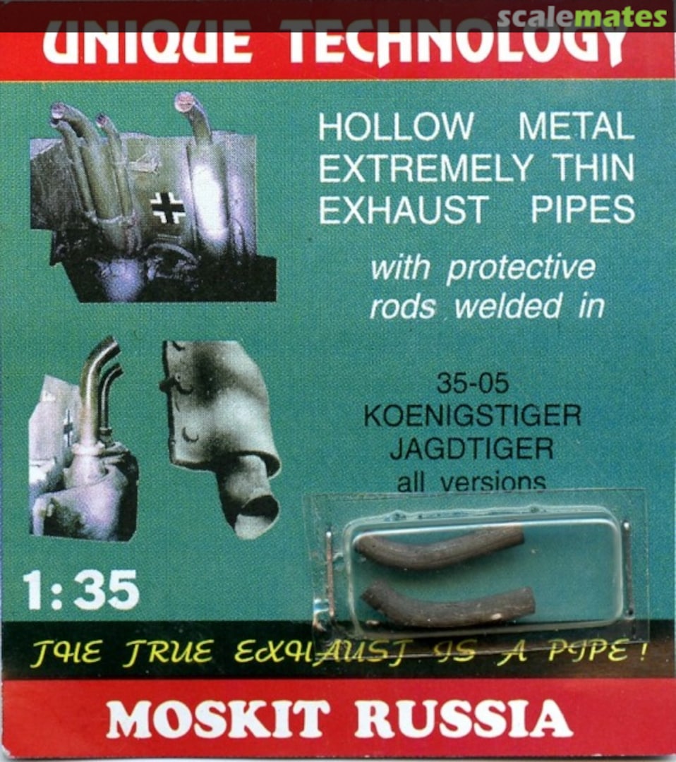 Boxart Tiger II/Jagdtiger exhaust pipes 35-05 Moskit