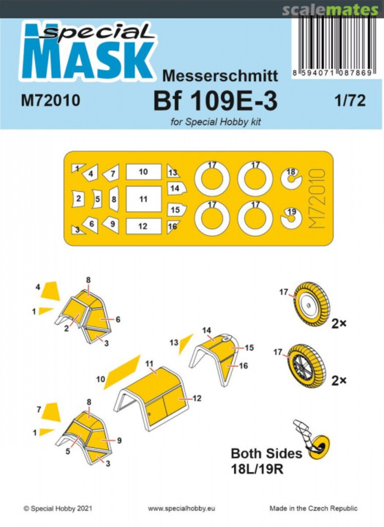 Boxart Messerschmitt Bf 109E-3 M72010 Special Mask