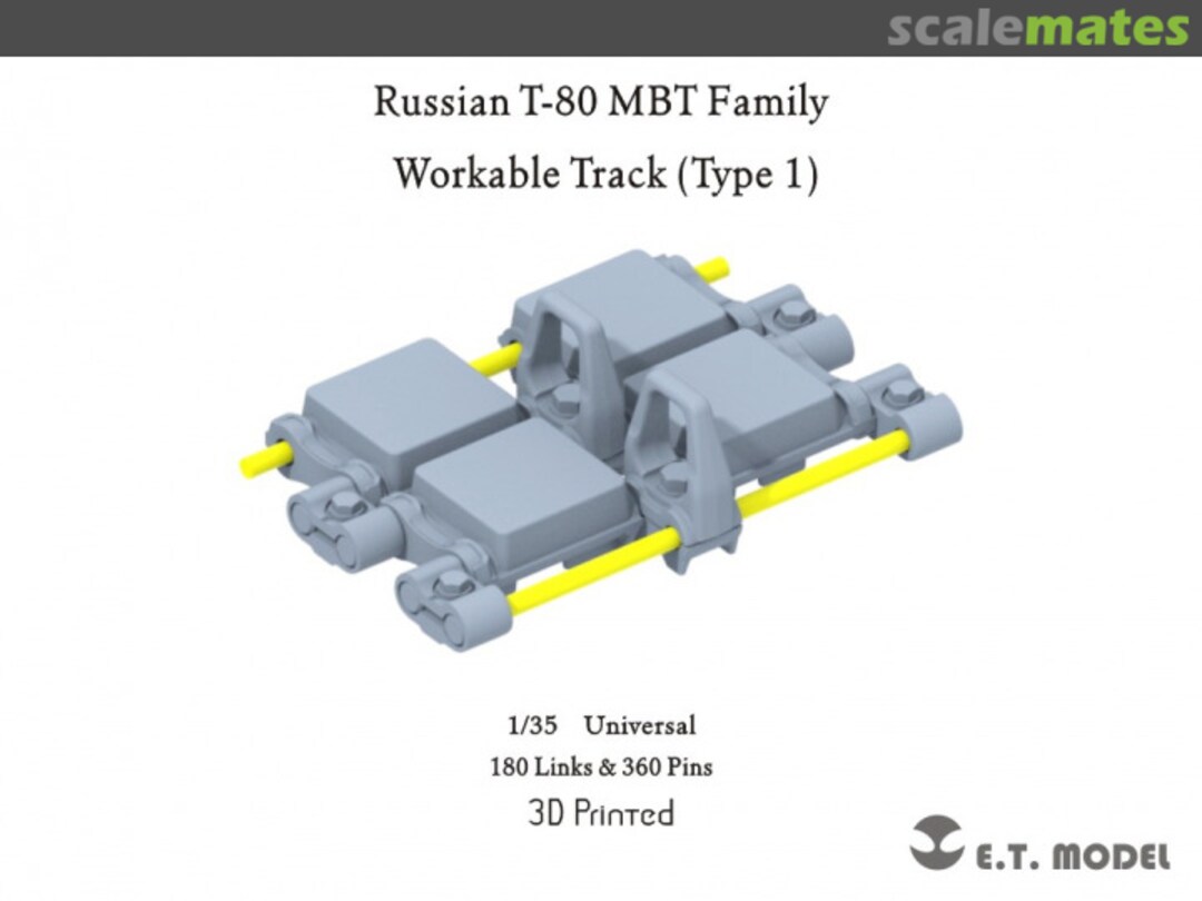 Boxart Russian MBT T-80 Family - Workable Track Type 1 P35-067 E.T. Model