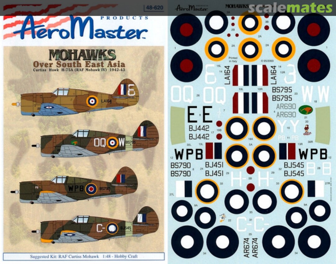 Boxart Mohawks Over South East Asia 48-620 AeroMaster