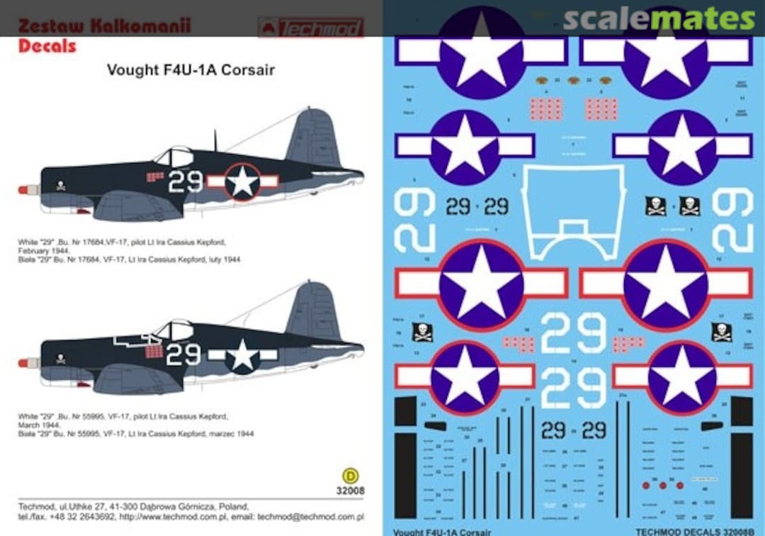 Boxart Vought F4U-1A Corsair 32008 Techmod