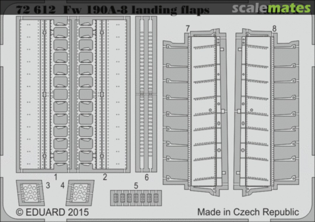 Boxart Fw 190A-8 landing flaps 72612 Eduard