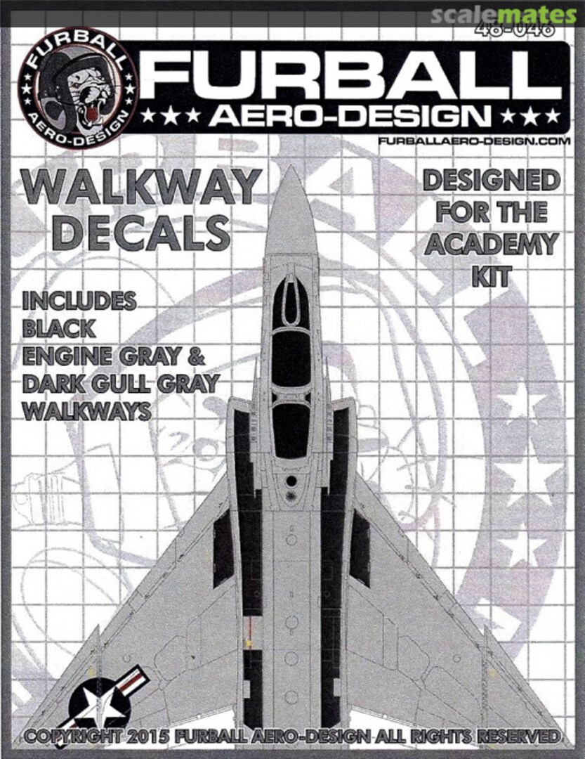 Boxart USN F-4 Phantom II Walkway Decals 48-046 Furball Aero-Design