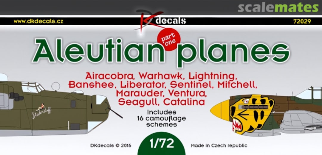 Boxart Aleutian planes 72029 DK Decals