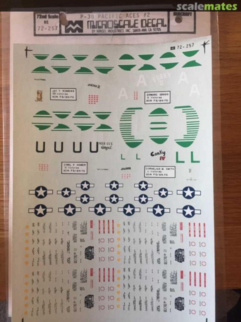 Boxart Lockheed P-38 Pacific Aces #2 72-257 Microscale