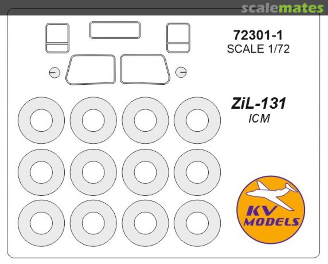 Boxart Masks for canopy, wheels, disks ZIL-131 72301-1 KV Models