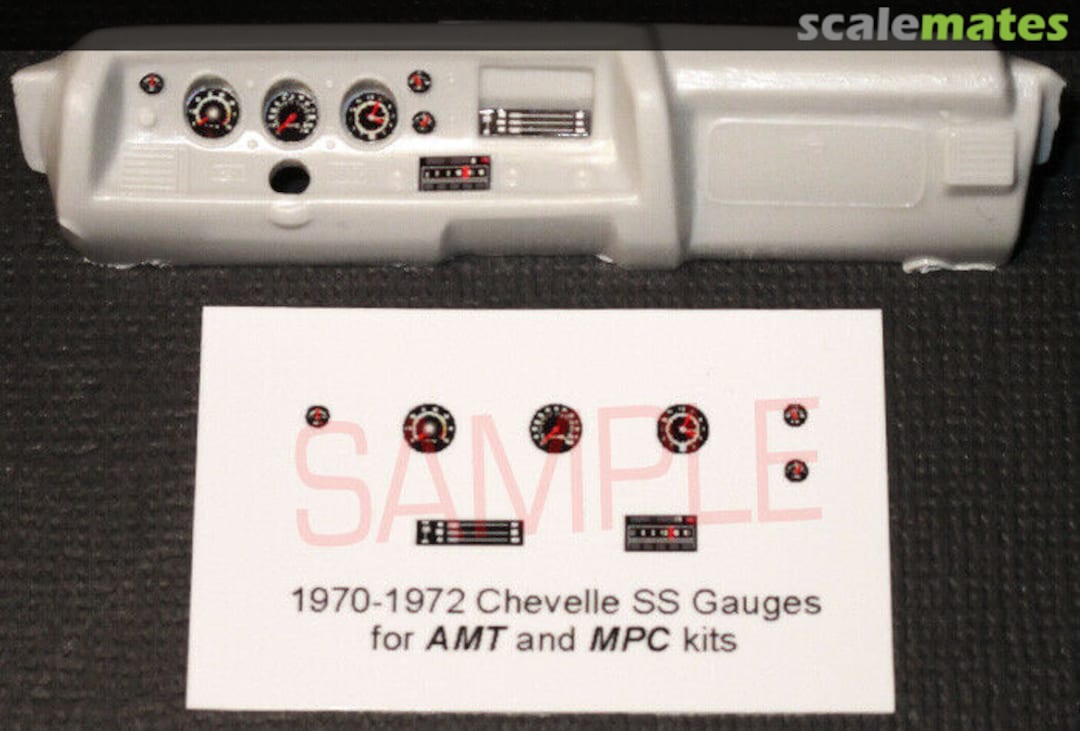 Boxart 1970 to 1972 CHEVELLE SS Gauge Faces  Best Model Car Parts