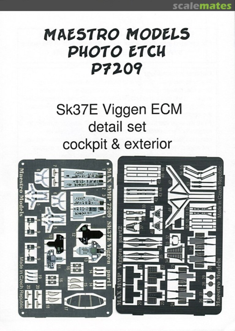 Boxart Sk37E Viggen ECM detail set MMP7209 Maestro Models