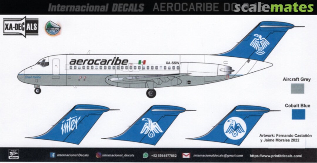 Boxart Aerocaribe DC-9-15 XA-001 Internacional Decals