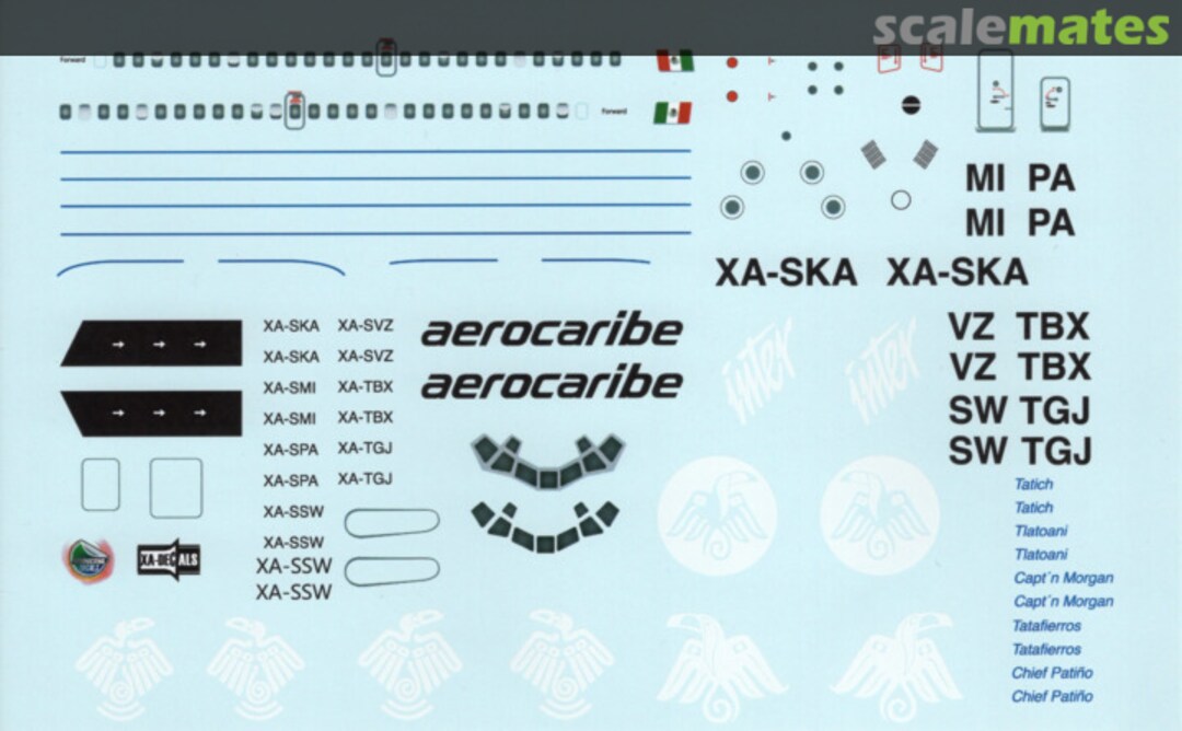 Contents Aerocaribe DC-9-15 XA-001 Internacional Decals