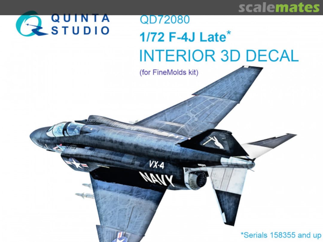 Boxart F-4J - Late (Serials 158355 up) interior 3D decal QD72080 Quinta Studio