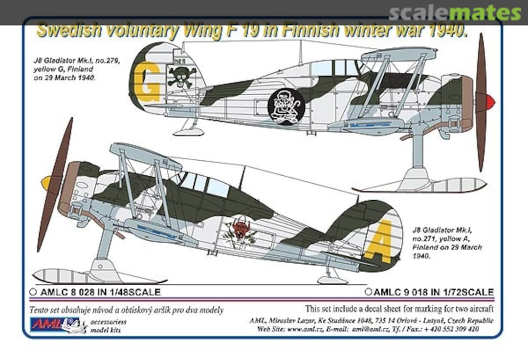 Boxart Swedish Voluntary Wing F19 in Finnish Winter War 1940 AMLC 9 018 AML